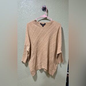 Simply Vera Vera Wang Beige Crew Neck Sweater